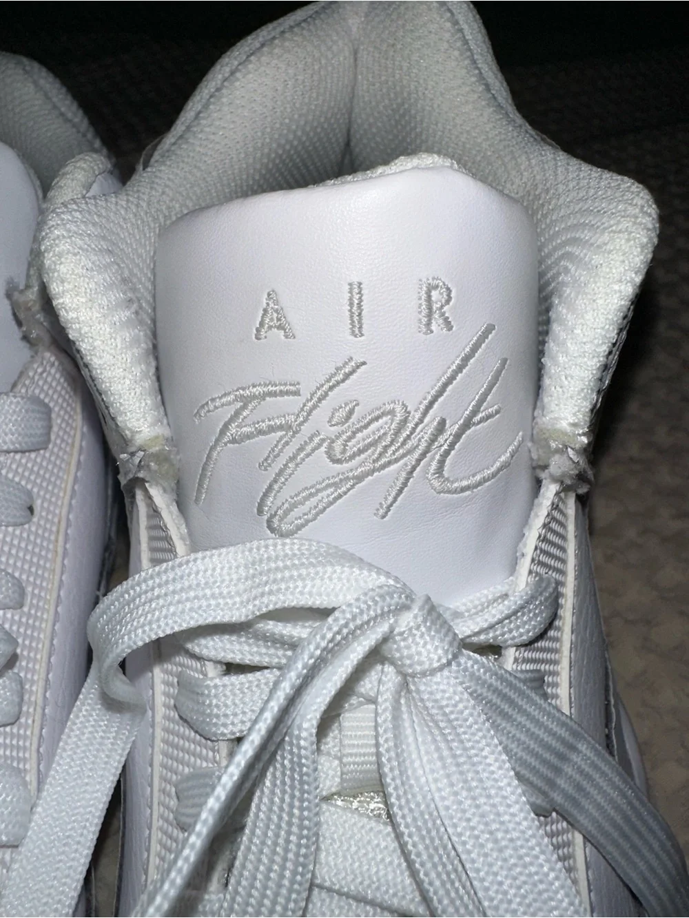 Nike Air Flight AIR FLIGHT Men's White Mid-Top Lace-Up Athletic Sneakers size 7